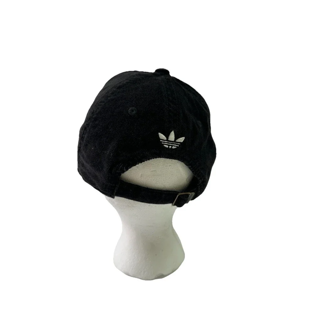 Adidas Originals Black Corduroy Trefoil Adjustable Cap One Size